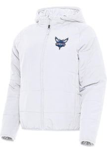 Antigua Charlotte Hornets Womens White Universe Filled Jacket