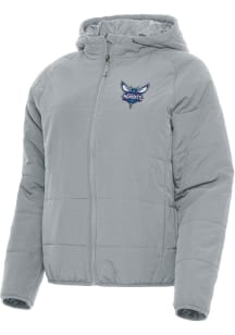 Antigua Charlotte Hornets Womens Grey Universe Filled Jacket