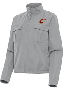 Antigua Cleveland Cavaliers Womens Grey Even Par Light Weight Jacket