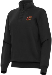 Antigua Cleveland Cavaliers Womens Black Victory Qtr Zip