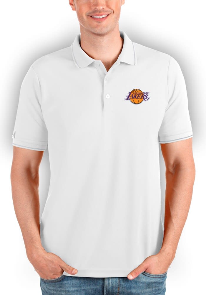 Los Angeles Lakers Antigua Legacy Pique Polo - Gray