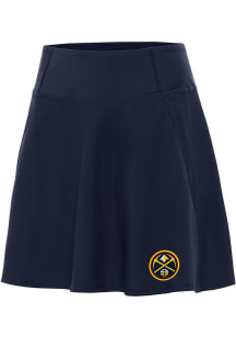 Antigua Denver Nuggets Womens Navy Blue Chip Skort Skirt