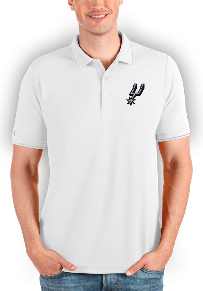 San Antonio Spurs Men's Antigua Tribute Polo - Black