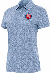 Antigua Detroit Pistons Womens Blue Matter Short Sleeve Polo Shirt