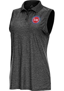 Antigua Detroit Pistons Womens Black Recap Polo Shirt