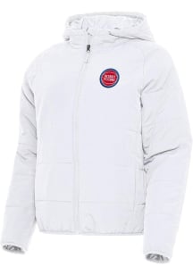 Antigua Detroit Pistons Womens White Universe Filled Jacket
