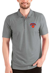 Antigua New York Knicks Mens Grey Esteem Short Sleeve Polo