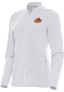 Antigua Los Angeles Lakers Womens White Continual Light Weight Jacket