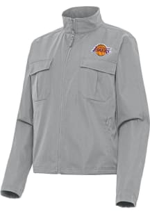 Antigua Los Angeles Lakers Womens Grey Even Par Light Weight Jacket