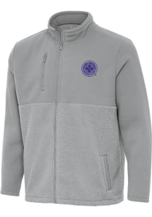 Antigua Racing Louisville Mens Grey Daily Fused Medium Weight Jacket