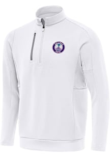 Antigua Orlando Pride Mens White Generation Long Sleeve Qtr Zip Pullover
