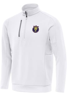 Antigua Utah Royals FC Mens White Generation Long Sleeve Qtr Zip Pullover