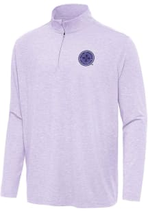 Antigua Racing Louisville Mens Lavender Hunk Long Sleeve Qtr Zip Pullover