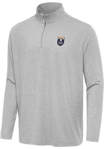 Antigua Seattle Reign FC Mens Grey Hunk Long Sleeve Qtr Zip Pullover