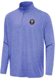Antigua Utah Royals FC Mens Blue Hunk Long Sleeve Qtr Zip Pullover