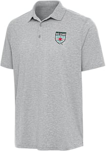 Antigua Chicago Stars FC Mens Grey Par 3 Short Sleeve Polo