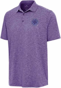 Antigua Racing Louisville Mens Purple Par 3 Short Sleeve Polo