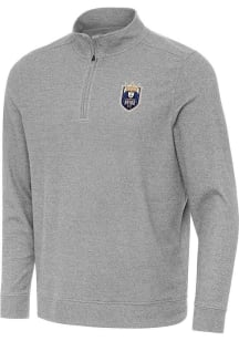 Antigua Seattle Reign FC Mens Grey Subtle Long Sleeve Qtr Zip Pullover