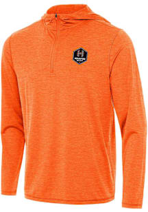 Antigua Houston Dash Mens Orange Tidy Long Sleeve Qtr Zip Pullover