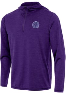 Antigua Racing Louisville Mens Purple Tidy Long Sleeve Qtr Zip Pullover