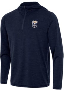 Antigua Seattle Reign FC Mens Navy Blue Tidy Long Sleeve Qtr Zip Pullover