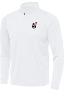 Antigua Angel City FC Mens White Tribute Long Sleeve Qtr Zip Pullover