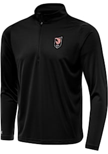 Antigua Angel City FC Mens Black Tribute Long Sleeve Qtr Zip Pullover