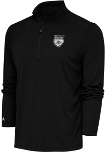 Antigua Chicago Red Stars Mens Black Tribute Long Sleeve Qtr Zip Pullover