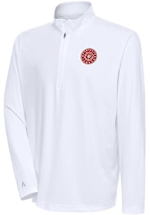 Antigua Portland Thorns FC Mens White Tribute Long Sleeve Qtr Zip Pullover