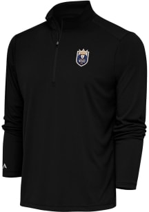 Antigua Seattle Reign FC Mens Black Tribute Long Sleeve Qtr Zip Pullover