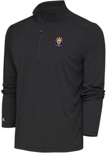 Antigua Utah Royals FC Mens Grey Tribute Long Sleeve Qtr Zip Pullover
