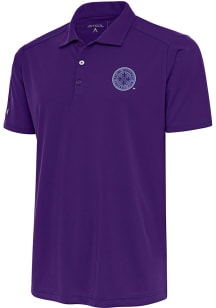 Antigua Racing Louisville Mens Purple Tribute Short Sleeve Polo