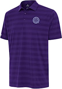 Antigua Racing Louisville Mens Purple Tunnel Short Sleeve Polo