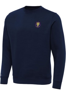 Antigua Utah Royals FC Mens Blue Victory Long Sleeve Crew Sweatshirt