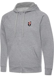 Antigua Angel City FC Mens Grey Victory Long Sleeve Full Zip Jacket
