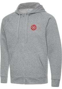 Antigua Portland Thorns FC Mens Grey Victory Long Sleeve Full Zip Jacket
