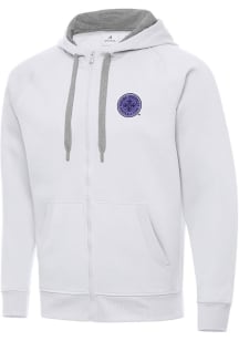 Antigua Racing Louisville Mens White Victory Long Sleeve Full Zip Jacket