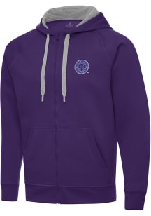 Antigua Racing Louisville Mens Purple Victory Long Sleeve Full Zip Jacket