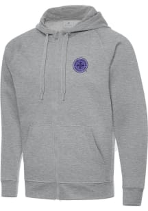Antigua Racing Louisville Mens Grey Victory Long Sleeve Full Zip Jacket