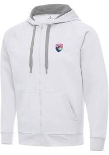 Antigua San Diego Wave FC Mens White Victory Long Sleeve Full Zip Jacket