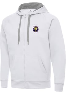 Antigua Utah Royals FC Mens White Victory Long Sleeve Full Zip Jacket