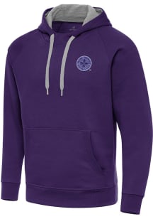 Antigua Racing Louisville Mens Purple Victory Long Sleeve Hoodie