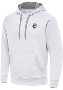 Antigua San Diego Wave FC Mens White Victory Long Sleeve Hoodie