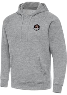 Antigua Houston Dash Mens Grey Victory Big and Tall Hooded Sweatshirt