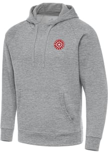 Antigua Portland Thorns FC Mens Grey Victory Big and Tall Hooded Sweatshirt