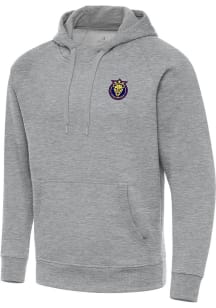 Antigua Utah Royals FC Mens Grey Victory Big and Tall Hooded Sweatshirt