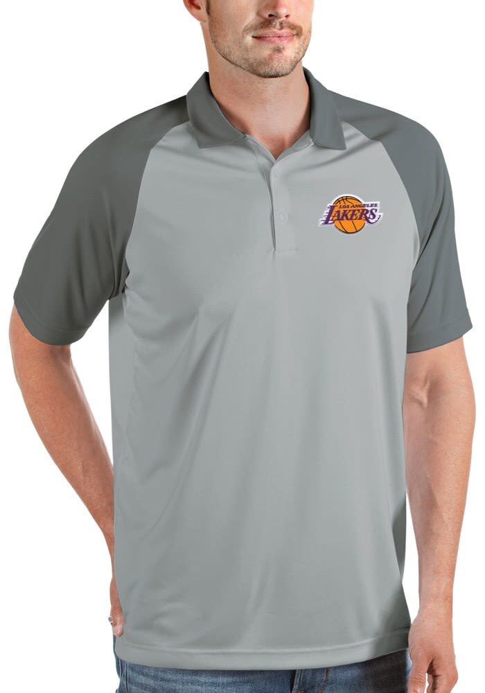 Men's Antigua Purple/White Los Angeles Lakers Esteem Polo Size: Medium