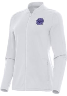 Antigua Racing Louisville Womens White Continual Light Weight Jacket
