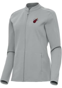 Antigua Miami Heat Womens Grey Alternate Regard Light Weight Jacket