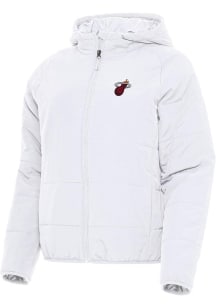 Antigua Miami Heat Womens White Alternate Universe Filled Jacket